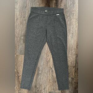 Michael Kors Charcoal Gray Stretch Knit Pull On Skinny Dress Pant Size Medium